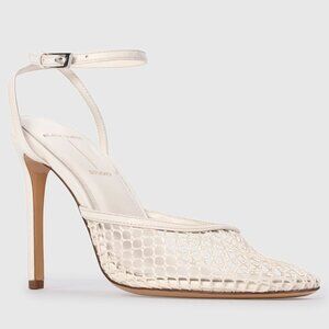 BLACK SUEDE STUDIO Millie 100 High Heels in Coconut Woven Mesh 40 With Box Women